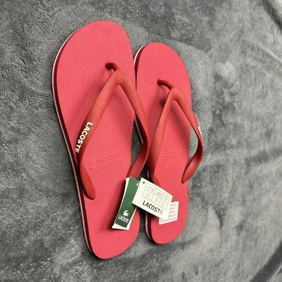 Lacoste Men's Nosara Flip Flop Red - Picture 6 of 14